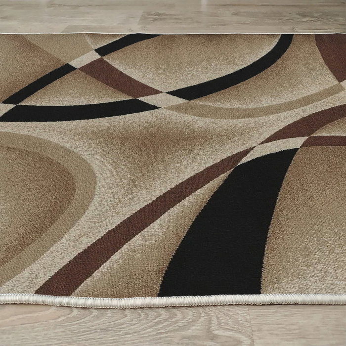 Conceptum Alfombra de 80 x 120 cm en Beige, Negro, Marrón y Crema